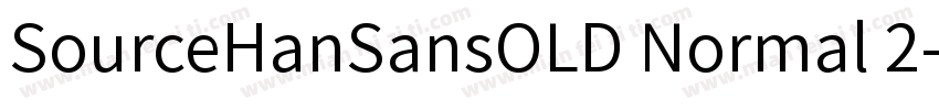 SourceHanSansOLD Normal 2字体转换